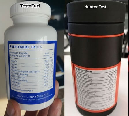 Testofuel vs Hunter Test Ingredients
